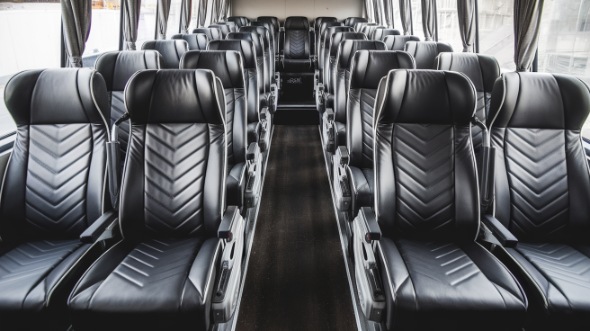 50 passenger charter bus inside lakewood