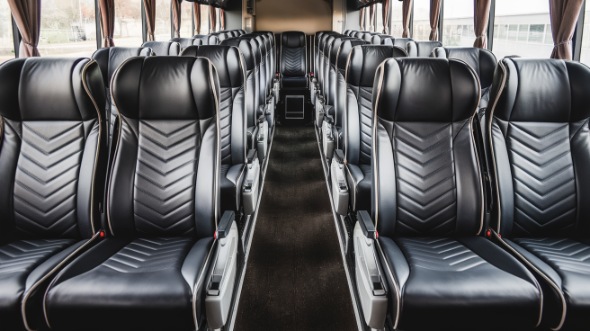 54 passenger charter bus inside buena park