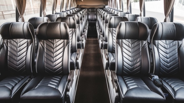 56 passenger charter bus inside lakewood